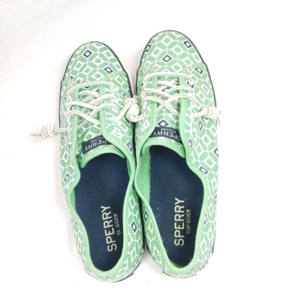 Sperry Top-Sider Sneakers Women's Size 10 Green Canvas - Picture 7 of 8